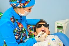 man with dentist