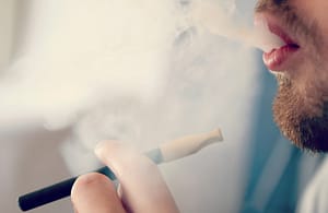 man vaping