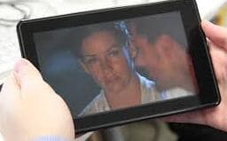 movie on tablet
